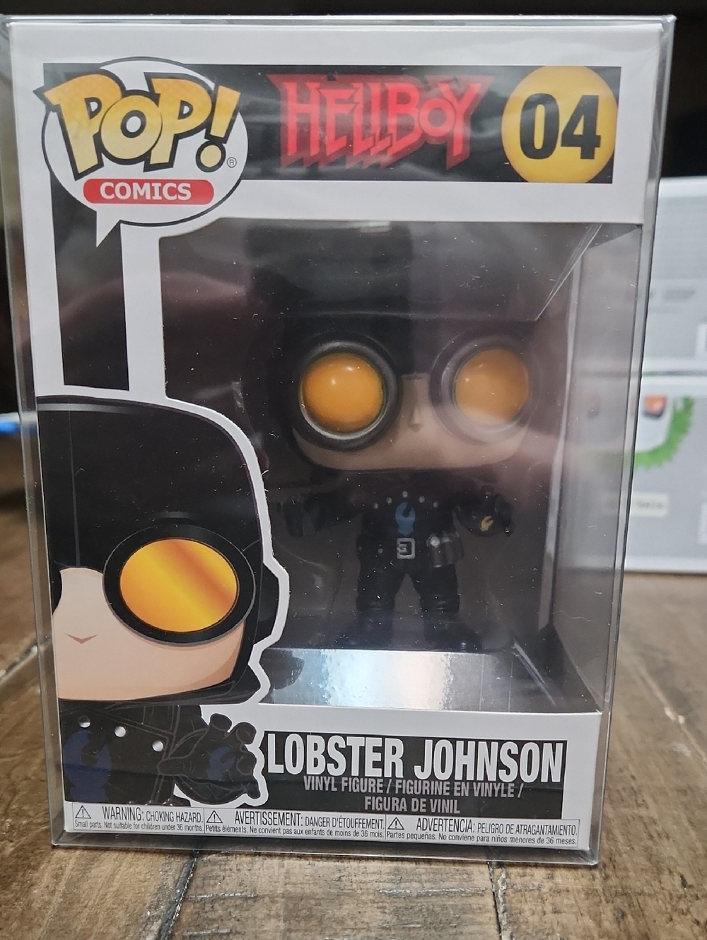 Funko Lobster Johnson Pop! Vinyl - Black with Amber Goggles